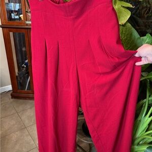Pinup Couture Wide Leg Doris Pants in Red